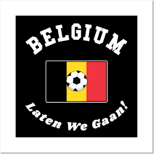 ⚽ Belgium Football, Vlag Van België, Laten We Gaan! Team Spirit Posters and Art